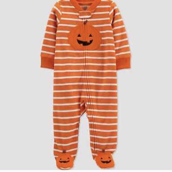 Nwt Baby Halloween Pumpkin Costume Size 6M One Piece Just One You made by Carter - Picture 4 of 5